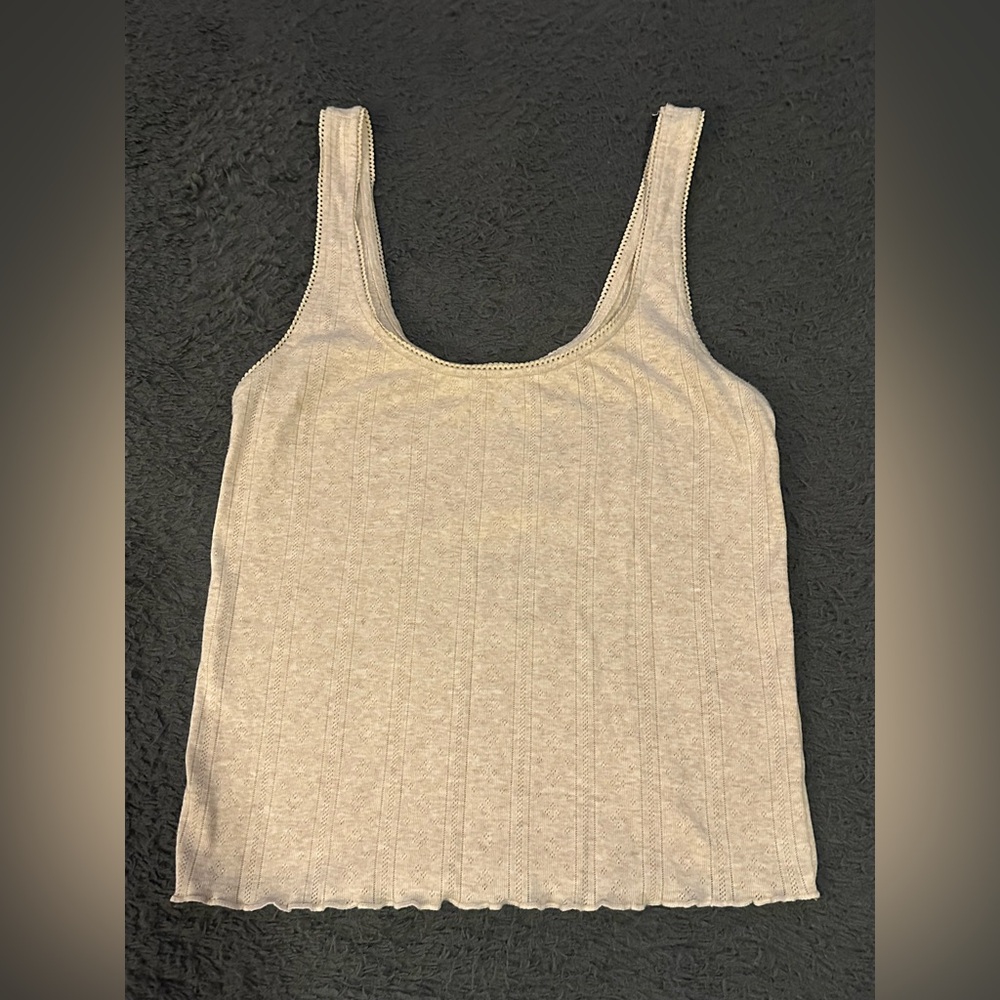 American Eagle tan heathered tank top size medium